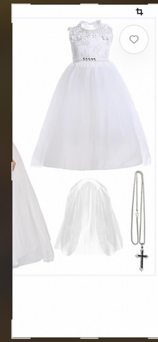 Girls white first holy - white,